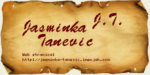 Jasminka Tanević vizit kartica